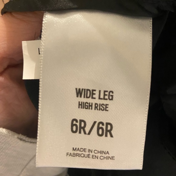 High Waisted Striped Belted Wide Leg Pant size 6 Express Bootcut trousers - Picture 5 of 6